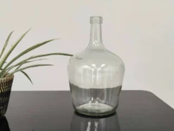 Dame Jeanne bonbonne verre transparent vintage 25cm