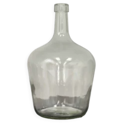 Dame Jeanne bonbonne verre transparent vintage 25cm