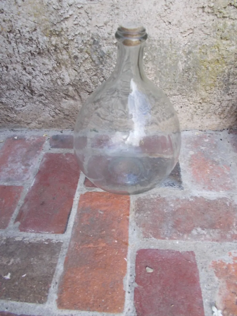 Dame jeanne en verre transparent