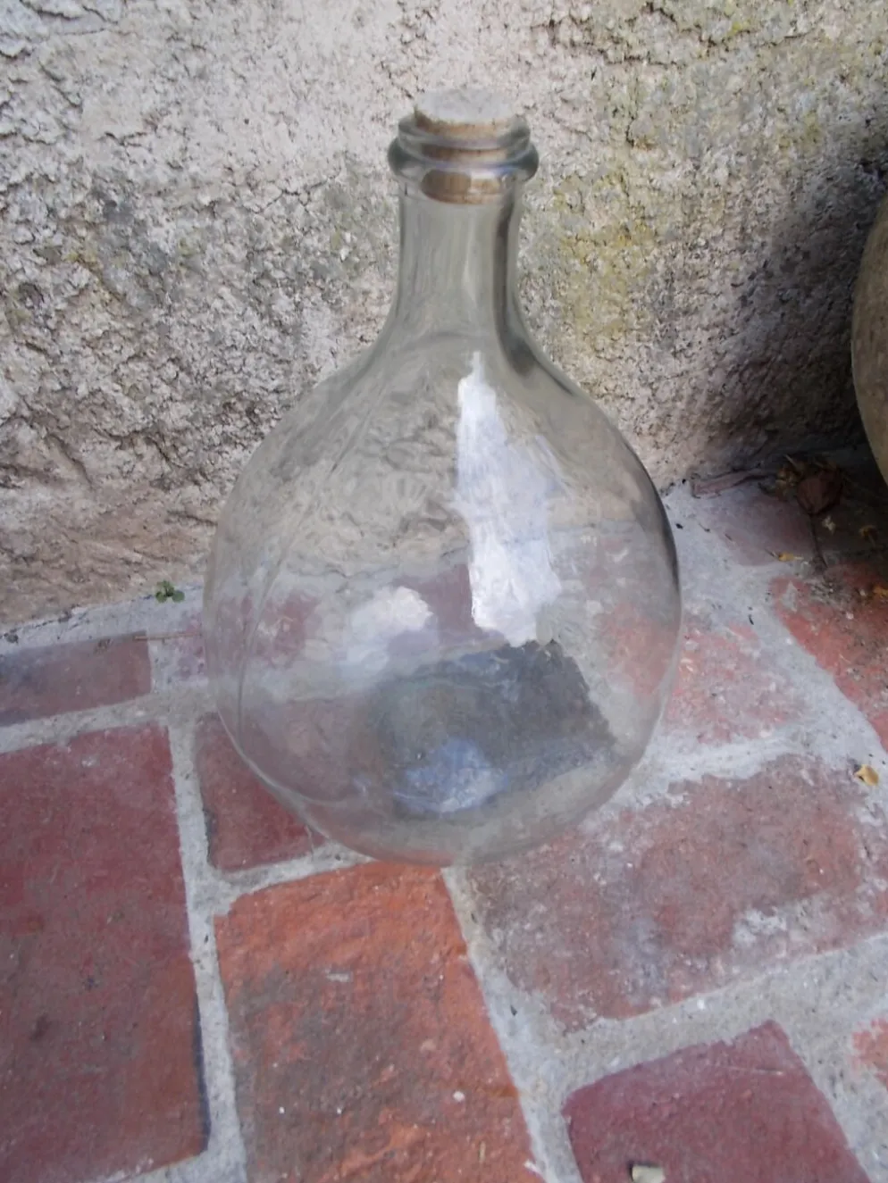 Dame jeanne en verre transparent