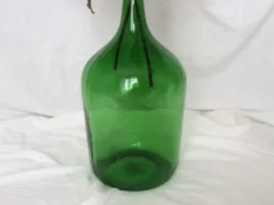 Dame Jeanne en verre vert émeraude