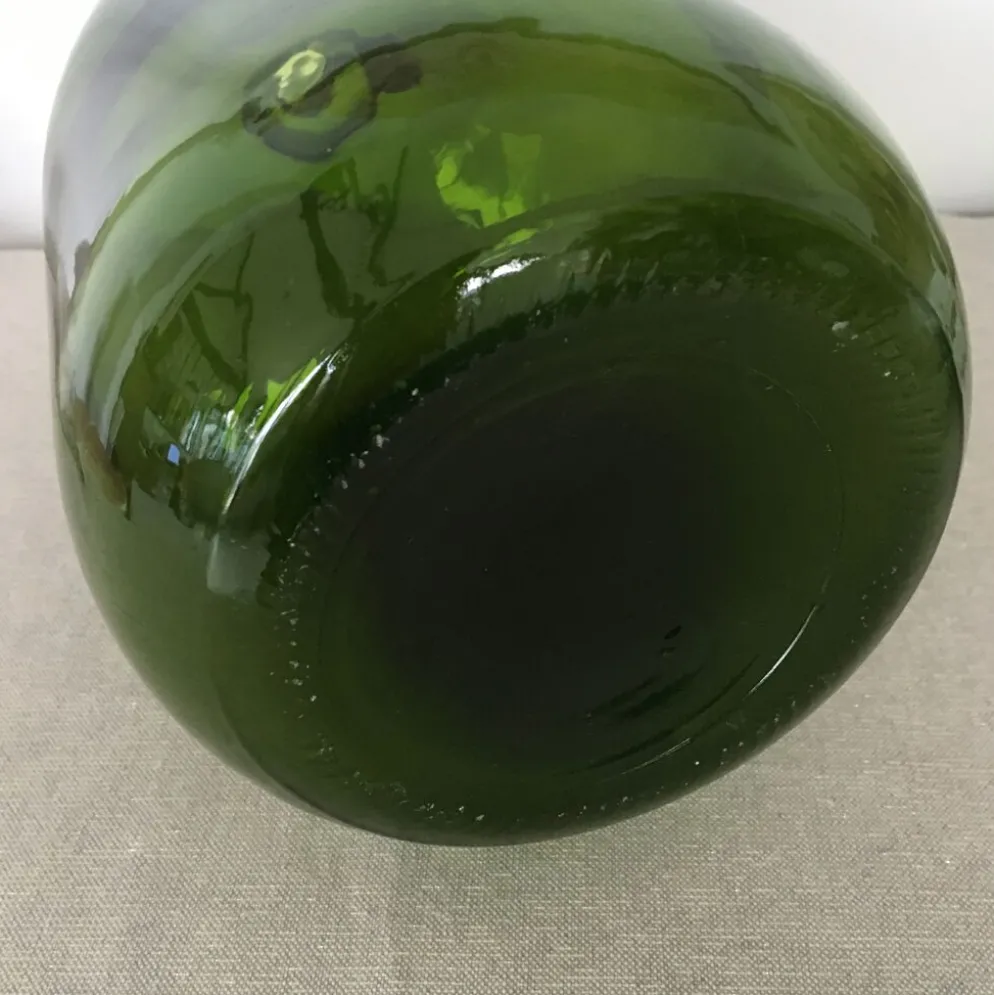 Dame jeanne en verre vert olive 5l