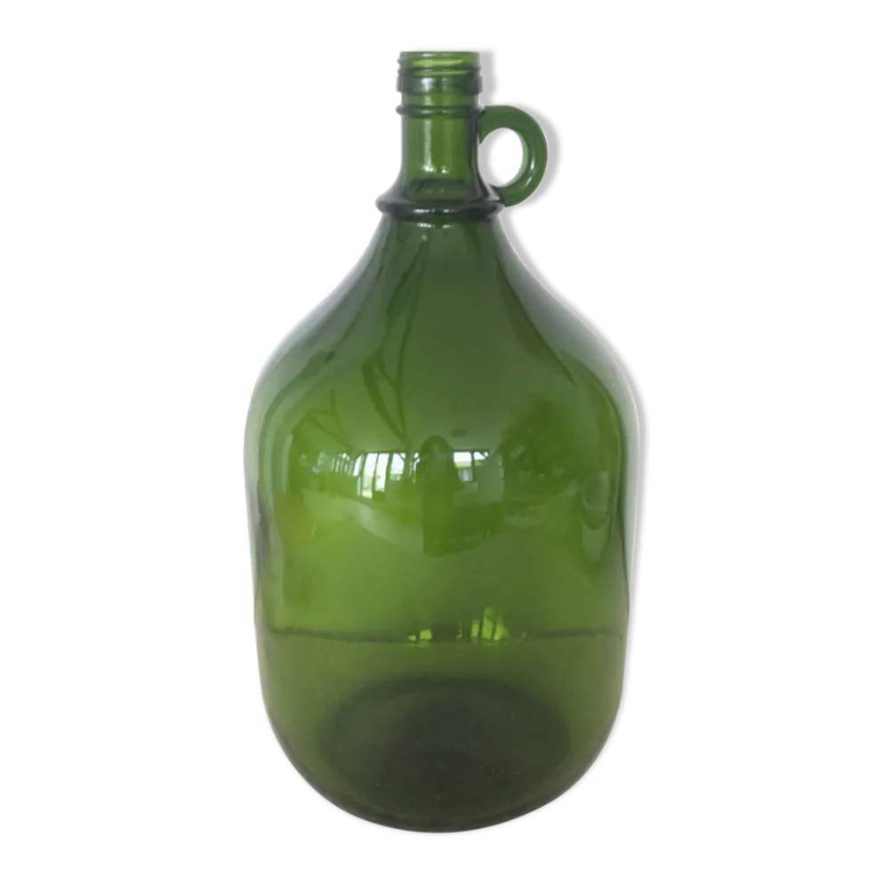 Dame jeanne en verre vert olive 5l