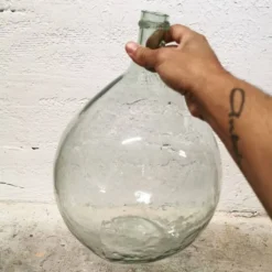 Dame-Jeanne transparente 10 litres en verre soufflé