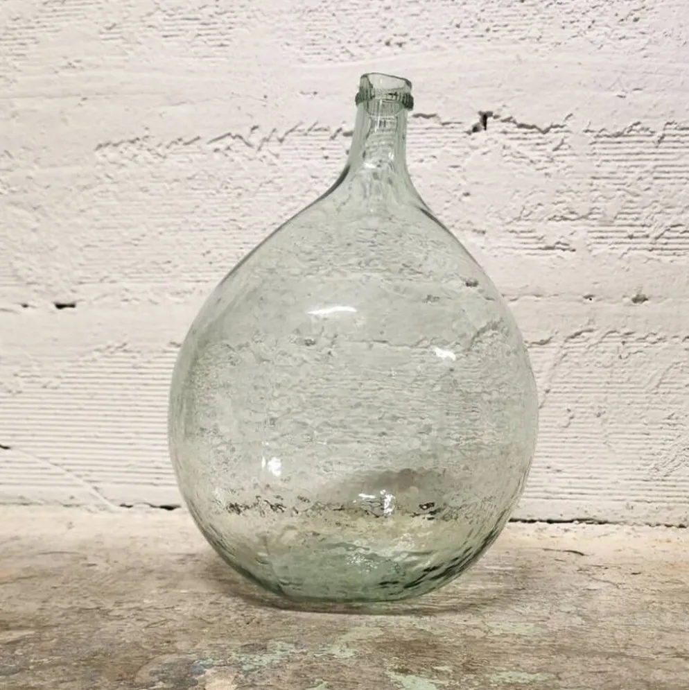 Dame-Jeanne transparente 10 litres en verre soufflé