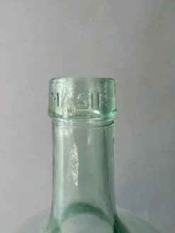 Damme-Jeanne en verre vert, Masip, vintage