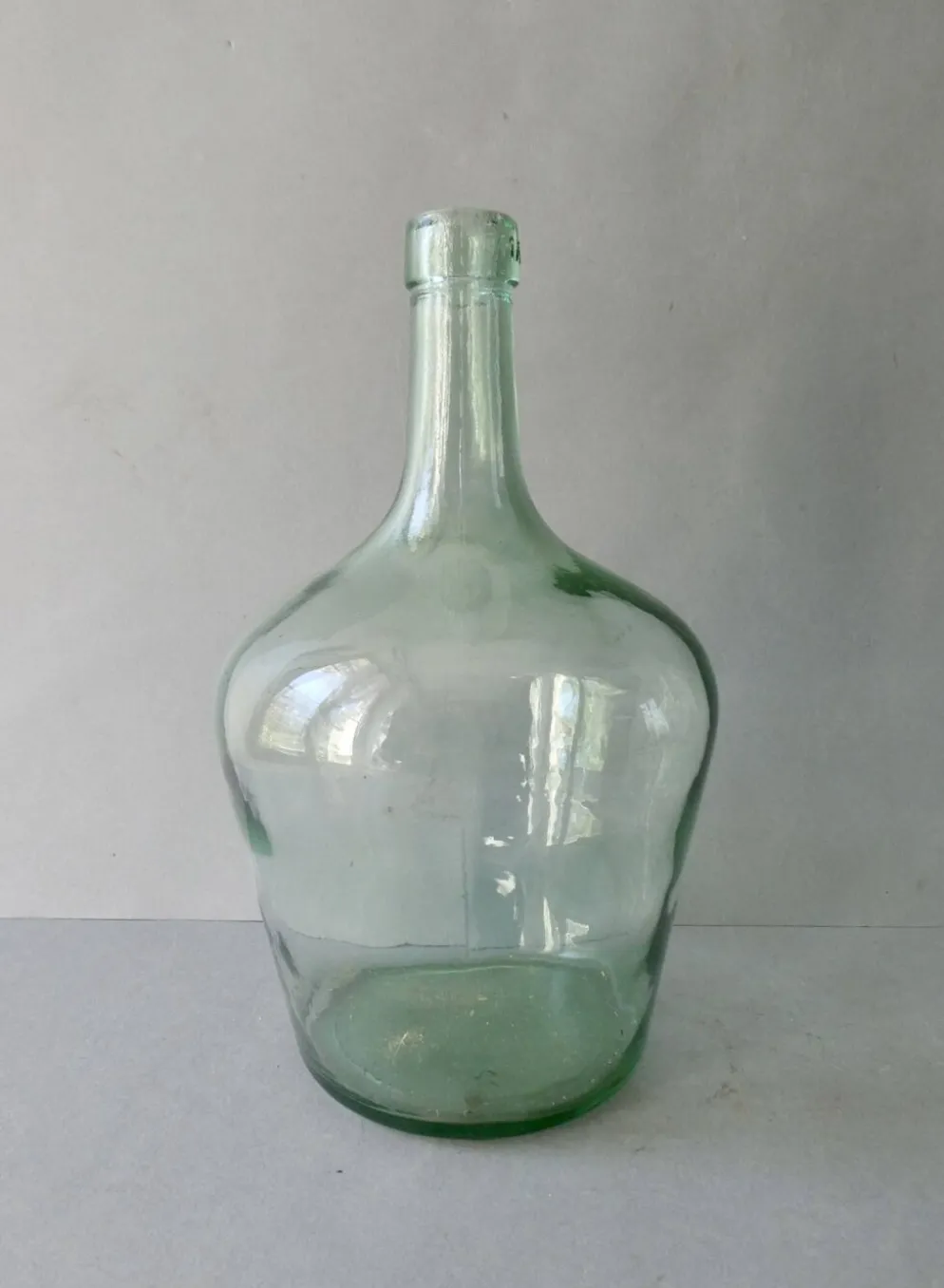 Damme-Jeanne en verre vert, Masip, vintage