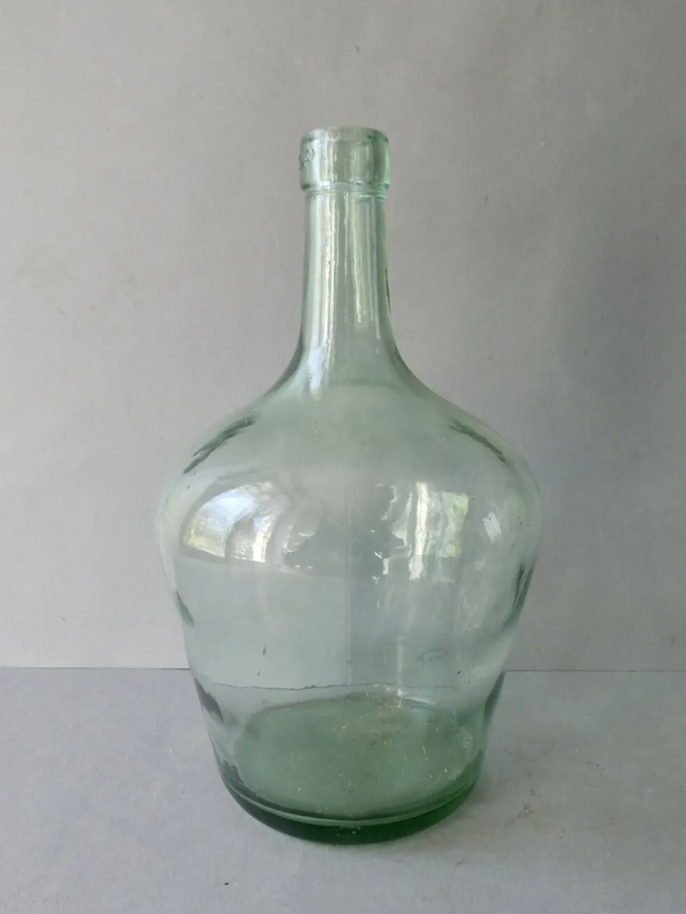 Damme-Jeanne en verre vert, Masip, vintage