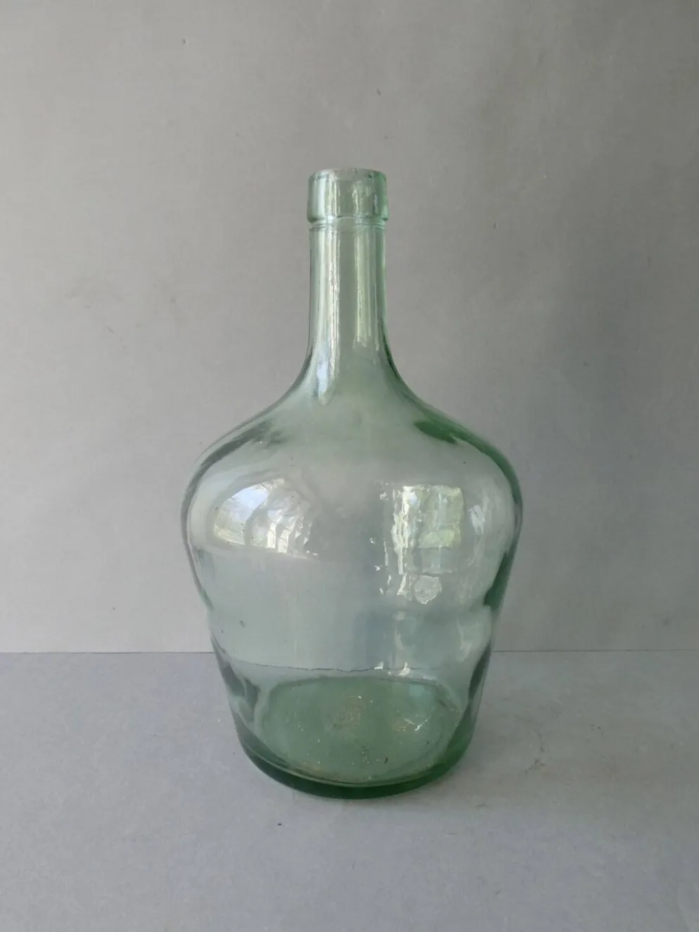 Damme-Jeanne en verre vert, Masip, vintage