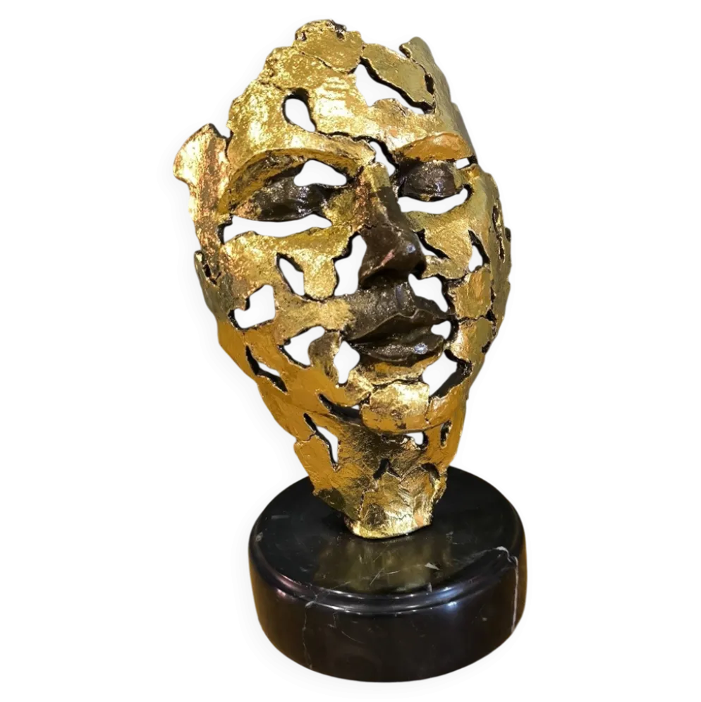 D’après Salvador Dalí – L’Épreuve du Temps – Bronze à la feuille d’or