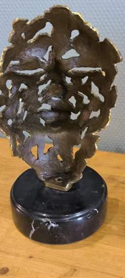 D’après Salvador Dalí – L’Épreuve du Temps – Bronze à la feuille d’or