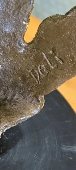 D’après Salvador Dalí – L’Épreuve du Temps – Bronze à la feuille d’or