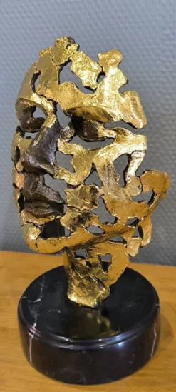 D’après Salvador Dalí – L’Épreuve du Temps – Bronze à la feuille d’or