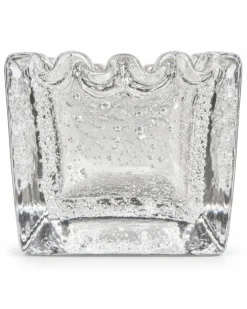 Daum Nancy vide poches quadrangulaires cendrier en verre épais bullé