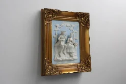 Décoration murale en porcelaine de style baroque par Alt Meissen, Allemagne, années 1950