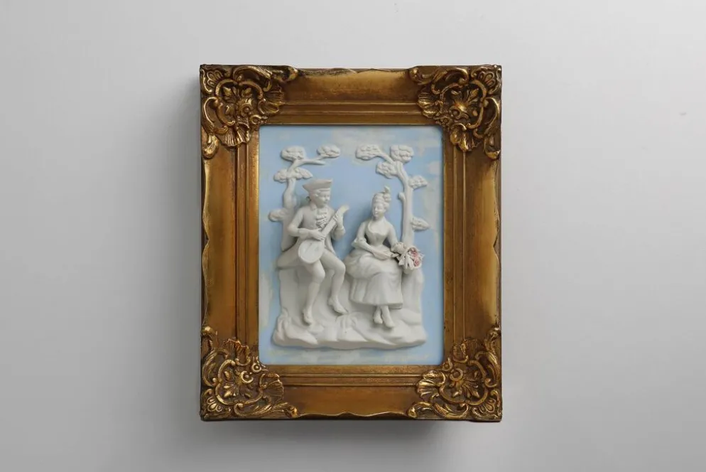 Décoration murale en porcelaine de style baroque par Alt Meissen, Allemagne, années 1950