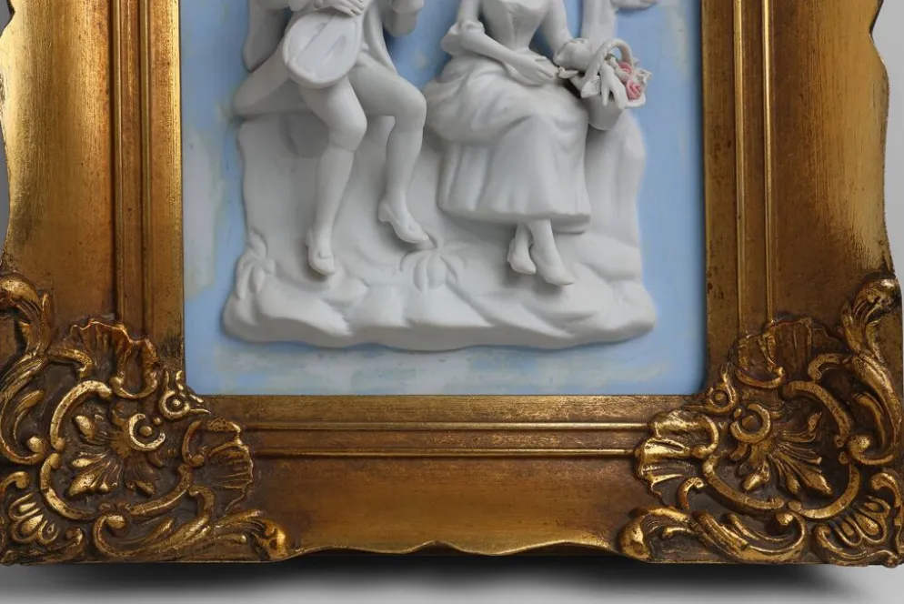Décoration murale en porcelaine de style baroque par Alt Meissen, Allemagne, années 1950