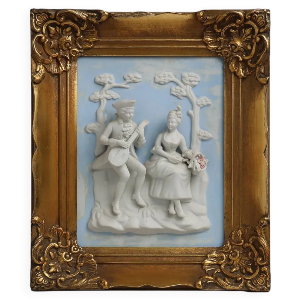Décoration murale en porcelaine de style baroque par Alt Meissen, Allemagne, années 1950