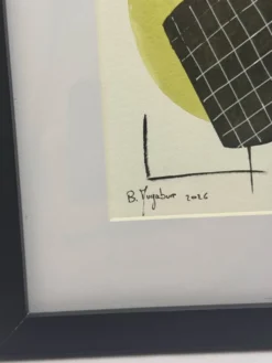 Dessin abstrait original encadré – Bertrand Mugabure (Coté Akoun)