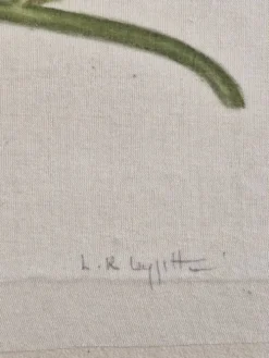 Dessin à l'aquarelle sur soie - Frêne - La Roche Laffitte (Né en 1943)