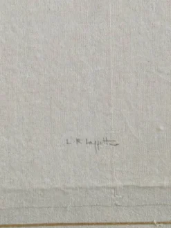 Dessin à l'aquarelle sur soie - Tulipe - La Roche Laffitte (Né en 1943)