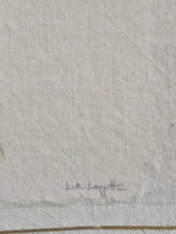 Dessin à l'aquarelle sur soie - Tulipe - La Roche Laffitte (Né en 1943)