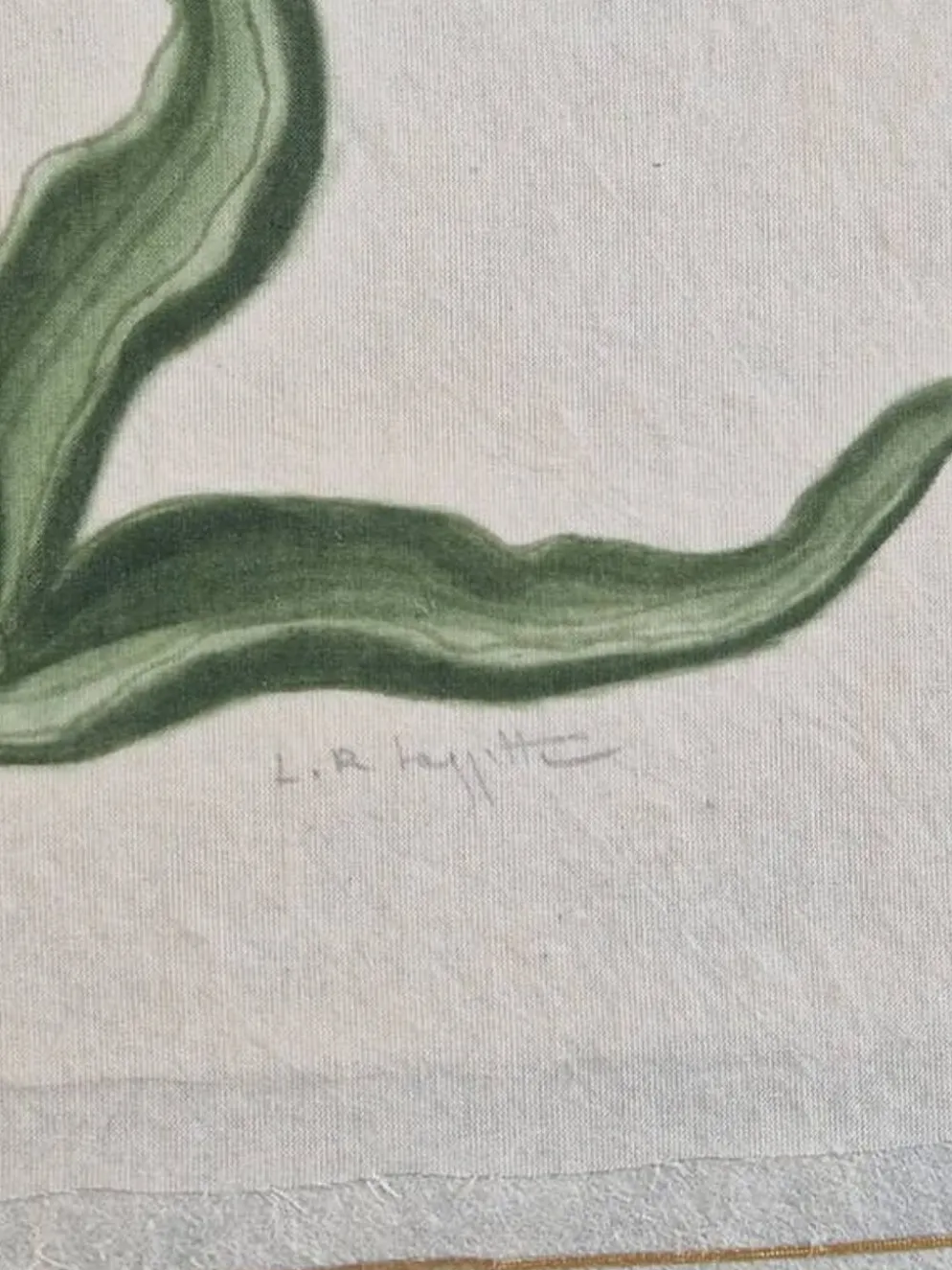Dessin à l'aquarelle sur soie - Tulipe - La Roche Laffitte (Né en 1943)