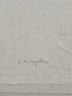 Dessin à l'aquarelle sur soie - Tulipe - La Roche Laffitte (Né en 1943)