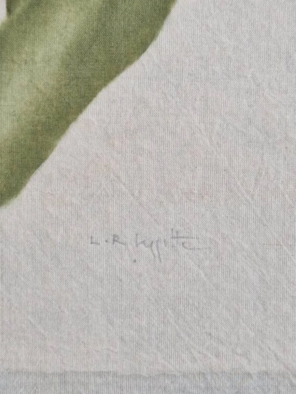 Dessin à l'aquarelle sur soie - Tulipe - La Roche Laffitte (Né en 1943)