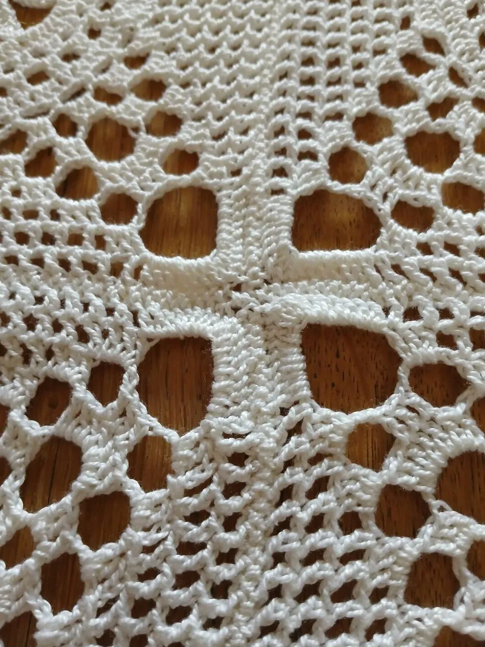 Dessus de lit ancien en crochet fait main