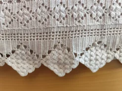 Dessus de lit en coton blanc , jeté de lit en crochet