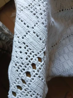 Dessus de lit/ plaid ancien crochet