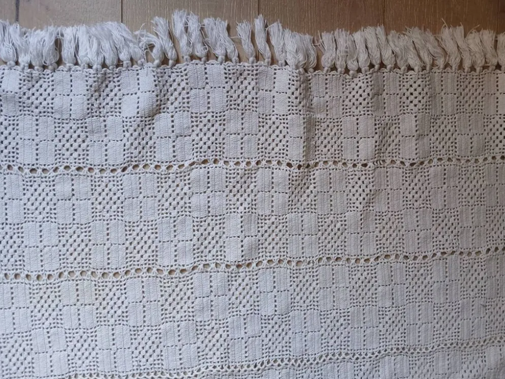 Dessus de lit/ plaid ancien crochet