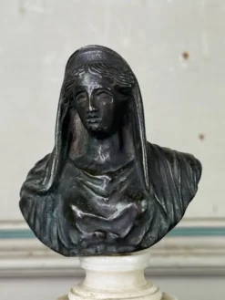 Deux bustes en bronze dans le goût de l’antique, XVIIIème siècle