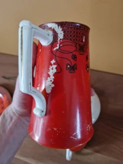 Digoin et Sarreguemines - Service de tasses en faience modèle Art Nouveau