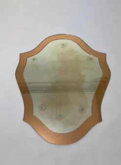 Double miroirs superposés design baroque, France 1970