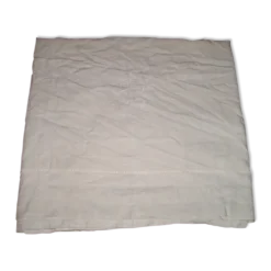 Drap ancien en lin ou métis à 3 rangées de jours avec retours