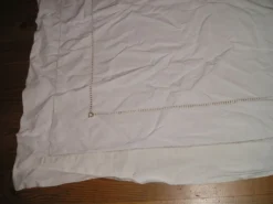Drap ancien en lin ou métis à 2 rangées chiffré SC
