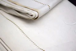 Drap ancien métis et lin XIXe