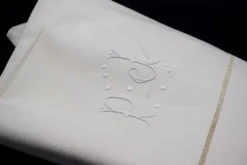 Drap ancien métis et lin XIXe