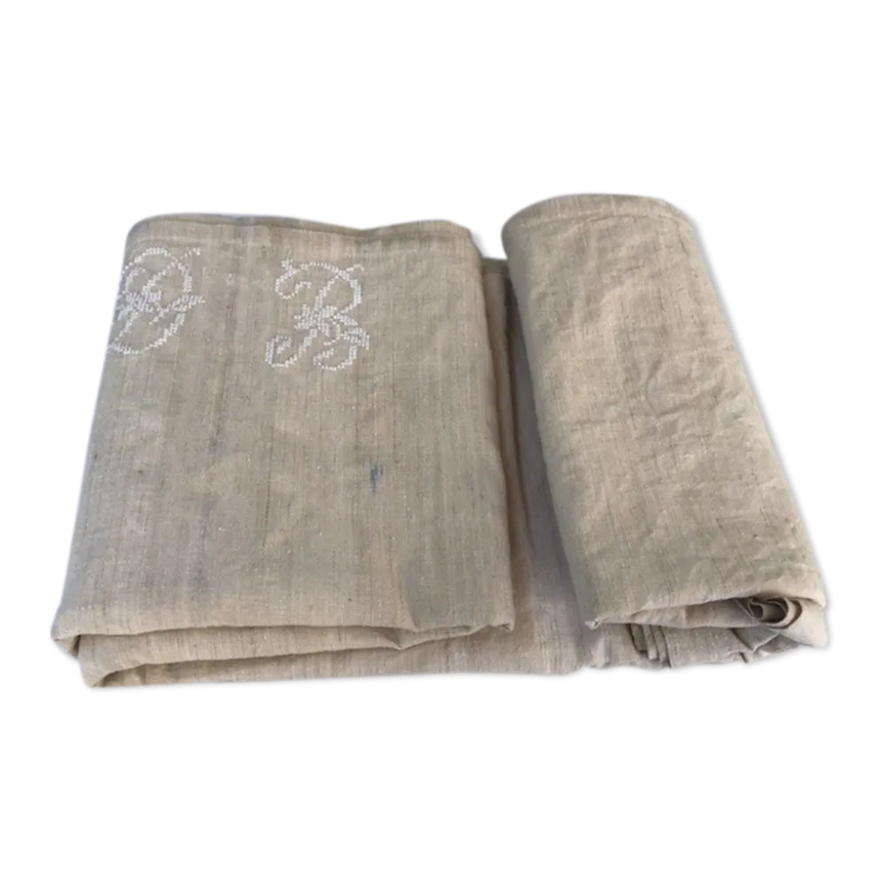 Drap de chanvre marqué « DB »