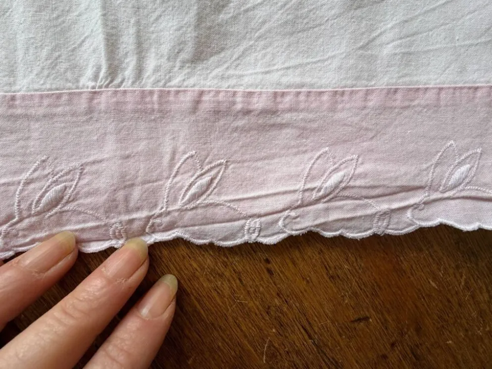 Drap de lit enfant, bébé, linge ancien vintage