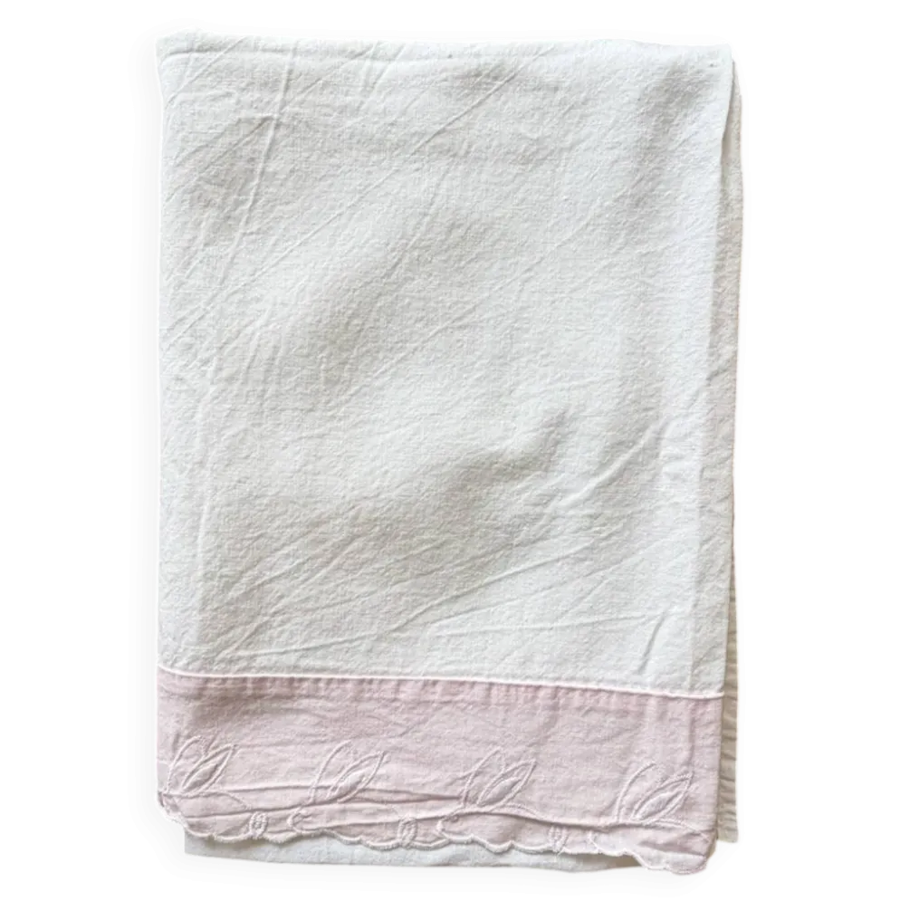 Drap de lit enfant, bébé, linge ancien vintage