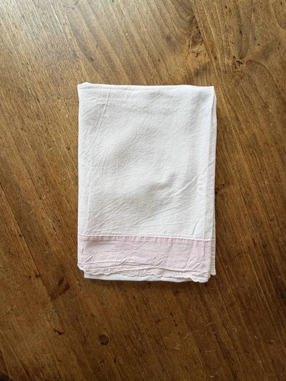 Drap de lit enfant, bébé, linge ancien vintage