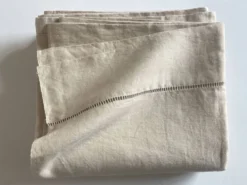Drap de réserve en toile de lin brute 1920 à jours 2,40m