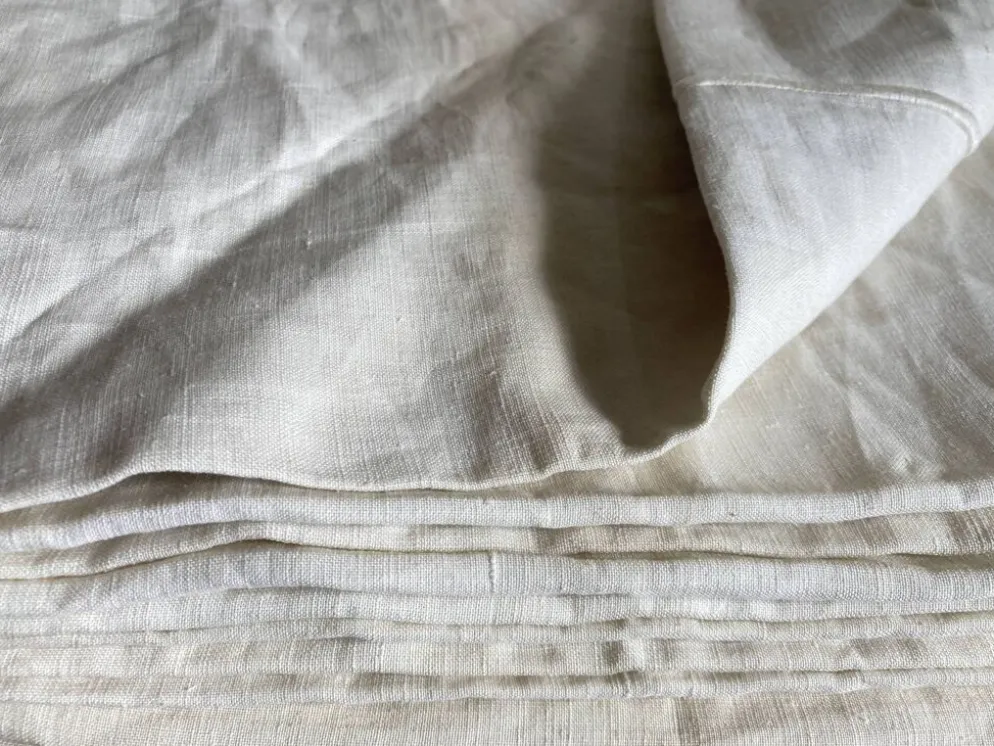 Drap de réserve 1960 en toile de lin brut 210x330