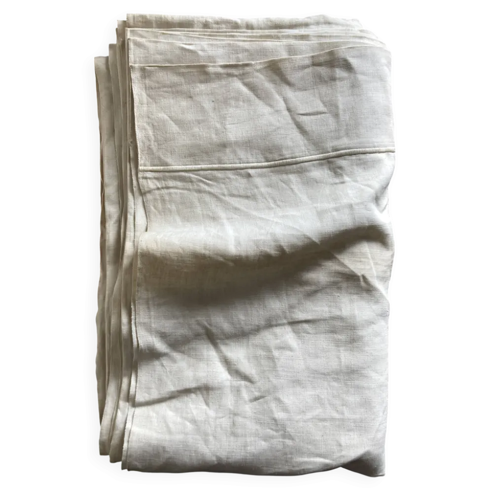 Drap de réserve 1960 en toile de lin brut 210x330