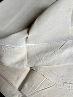 Drap en métis beige avec bourdon n°9 et n°10 ☐ 240 x 340 cm
