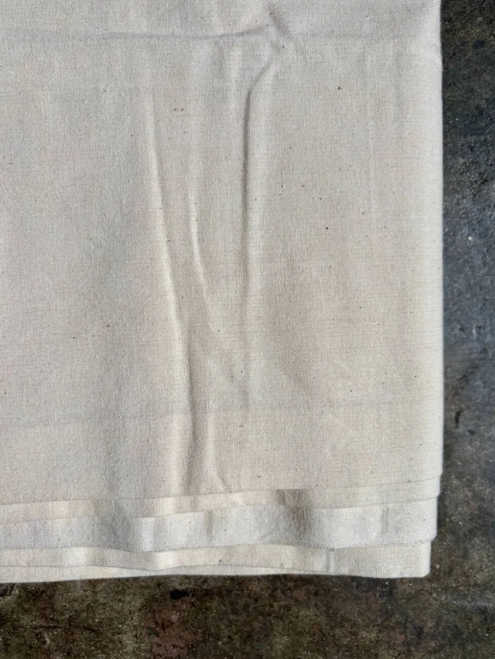 Drap en métis beige n°6 ☐ 180 x 320 cm