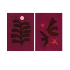 duo de collages contemporain d'inspiration matisse signée eawy